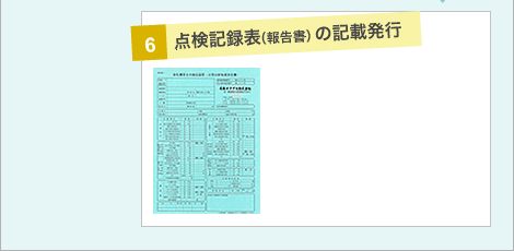 点検記録表(報告書)の記載発行